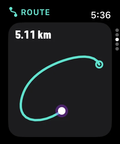 Your route drawn live on Apple Watch