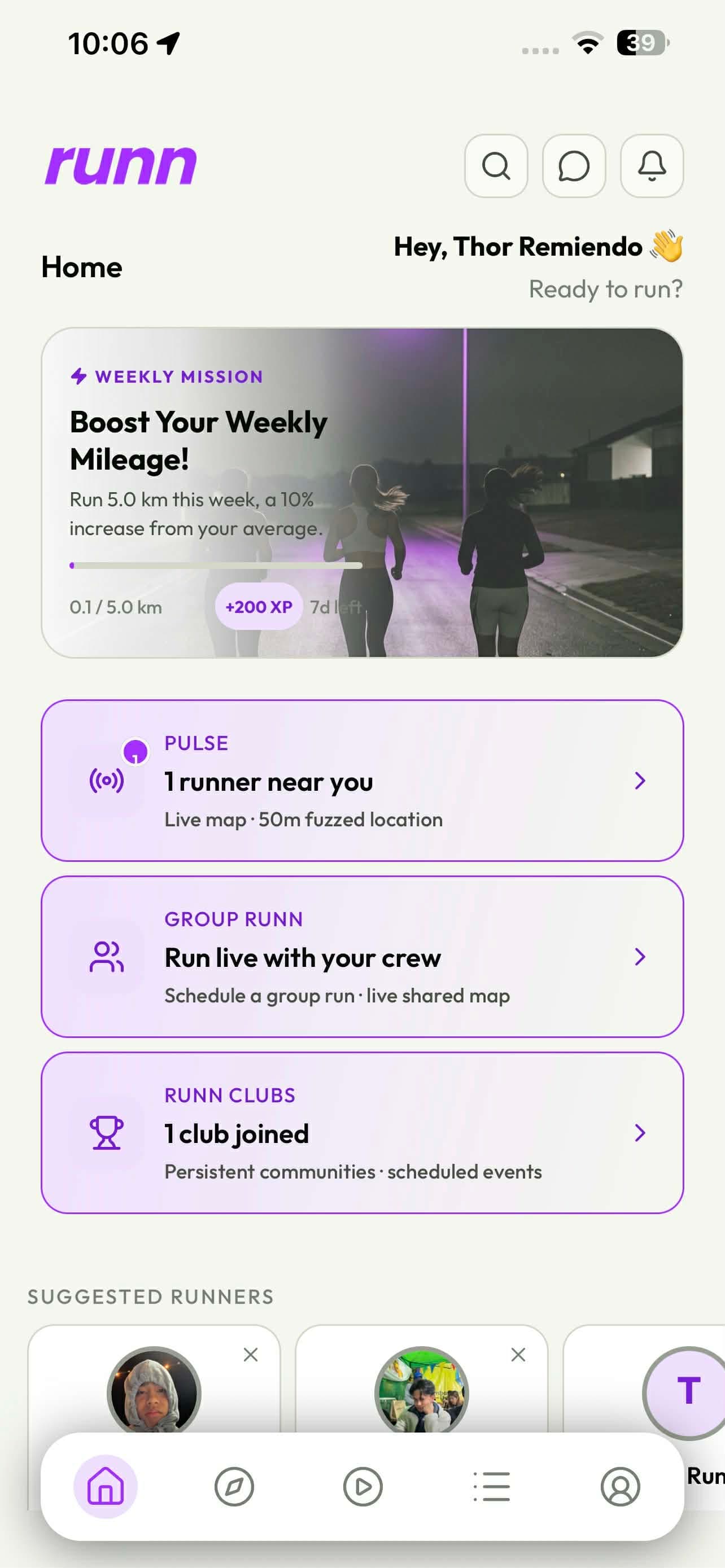 Runn home with Pulse and Group Runn