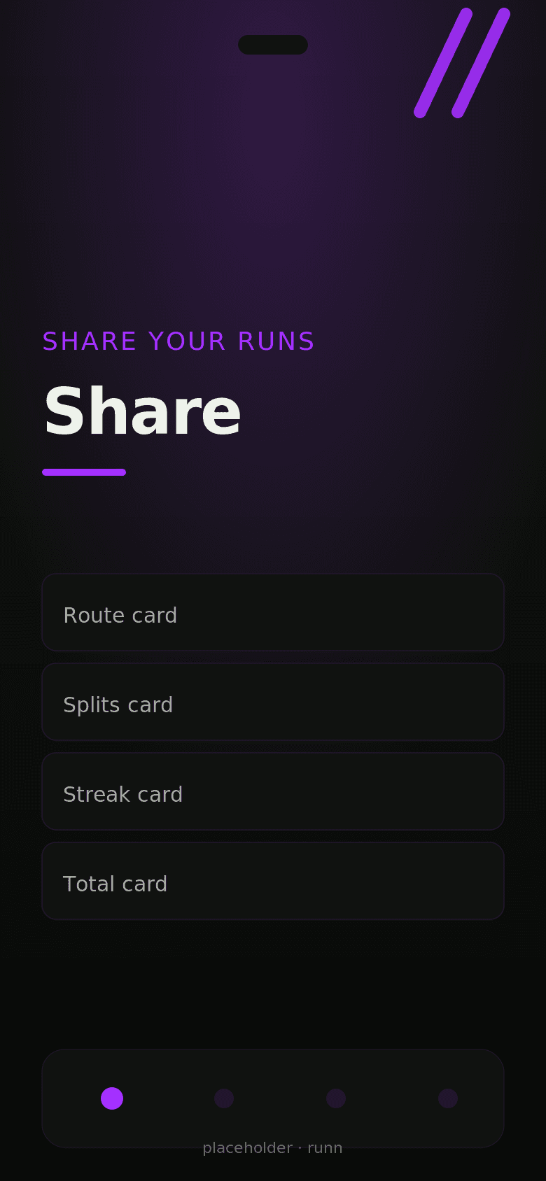 Runn share card